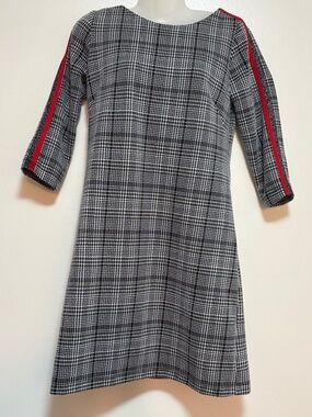 V BY VIOLET WEEKEND 3/4 SLEEV CHECKERED PATTERNED DRESS SIZE S